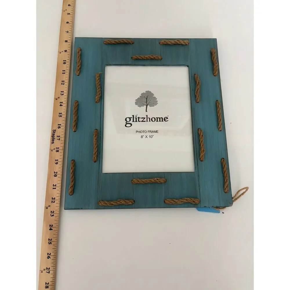8x10 Wooden Photo Frame with rope accents